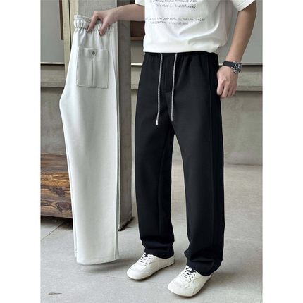 2026春季男高端轻奢极简垂感直筒休闲裤韩系潮牌宽松百搭显瘦长裤