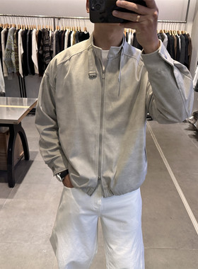 美式复古轻奢高端麂皮绒立领夹克男春季潮牌老钱痞帅机车皮衣外套