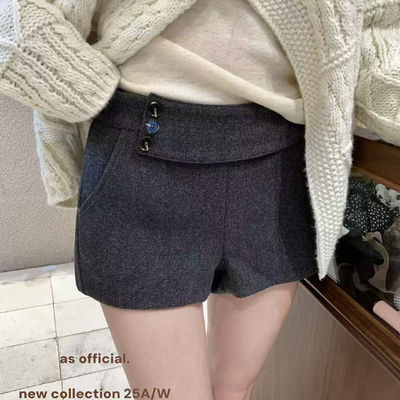 ASOFFICIAL毛呢休闲短裤女