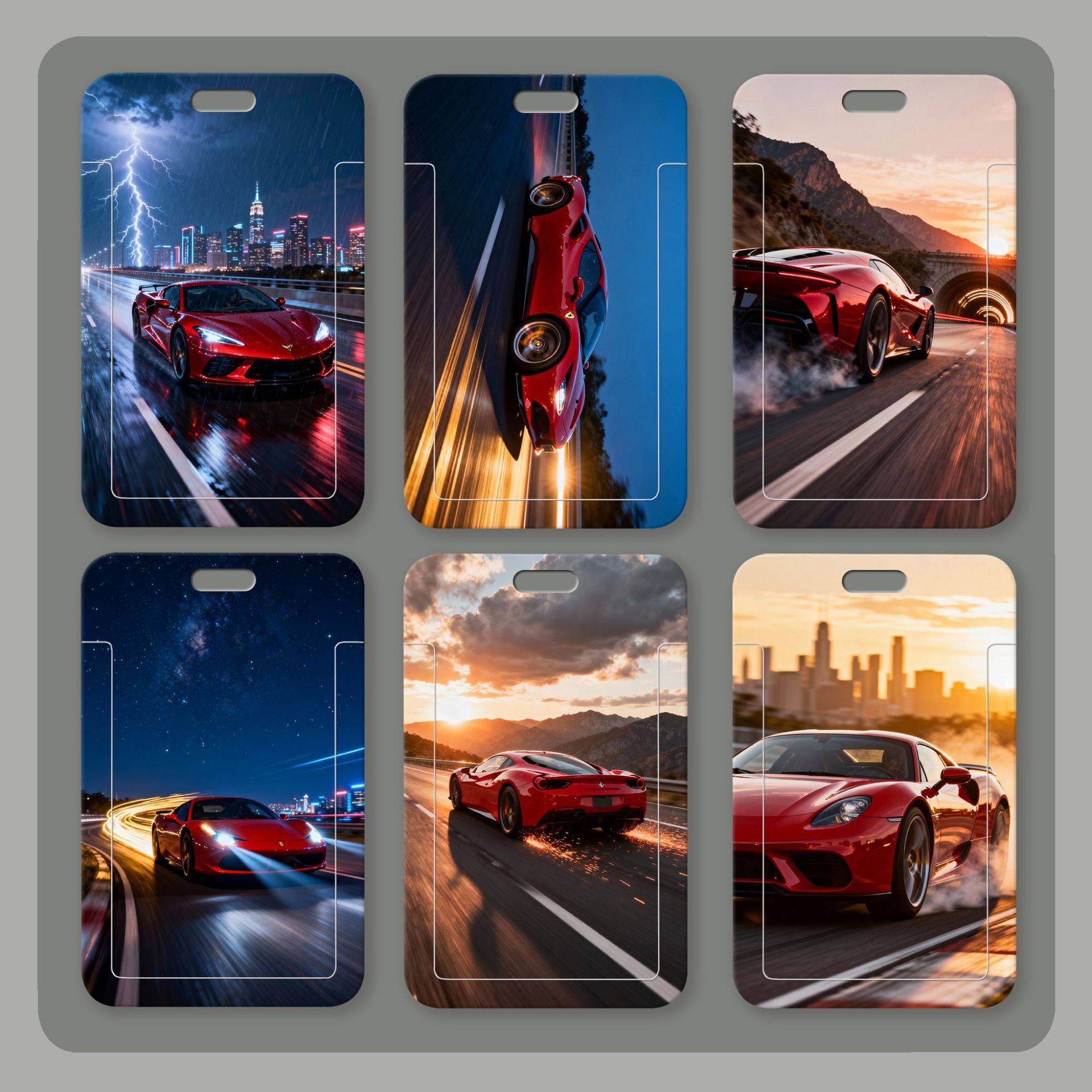 男梦超帅跑车卡套公交卡银行卡地铁门禁饭卡套工牌厂牌壳挂脖胸牌