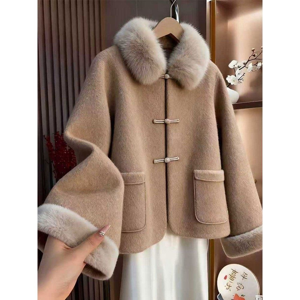 巨好看新中式国风外套2025年冬季新款今年流行爆款复古超火上衣女,女装/女士精品,毛呢外套,淘宝优惠券,粉丝福利购,淘宝优惠卷