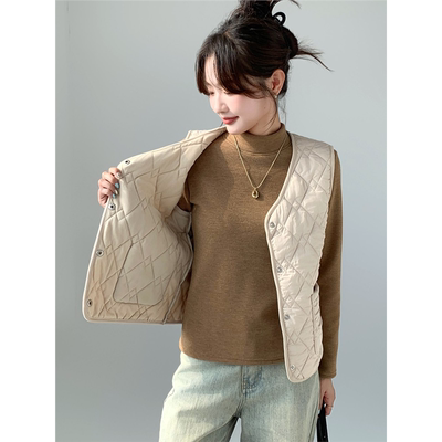 加厚三层女士马甲秋冬保暖内搭