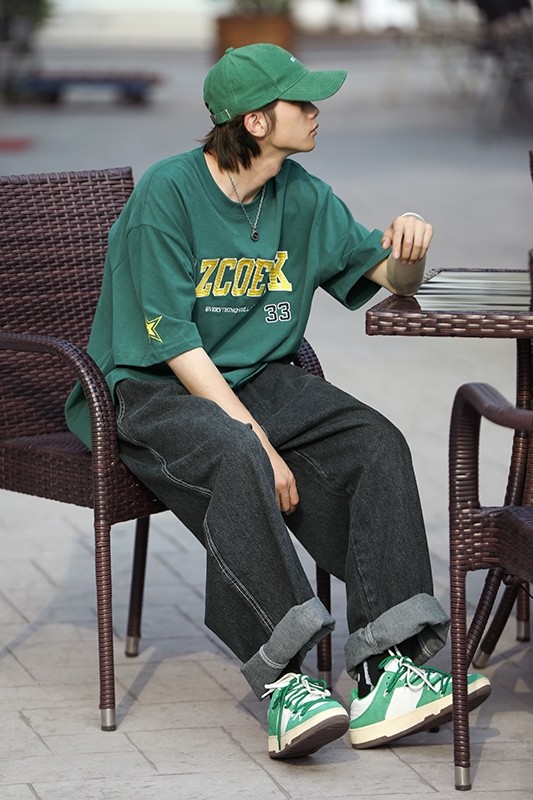 1009-TZ61-P55-限价68*港风宽松直筒牛仔裤子男韩版百搭水洗长裤,男装牛仔裤,四季星座1009