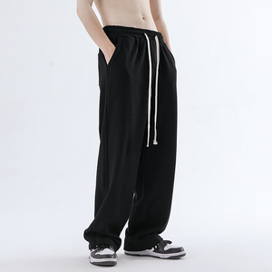 1009-FF05-P55-限价68*直筒休闲裤男夏季ins潮牌宽松垂感百搭长裤图片