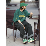 1009-TZ61-P55-限价68*港风宽松直筒牛仔裤子男韩版百搭水洗长裤，男装牛仔裤，四季星座1009