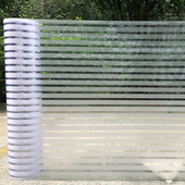 静电半透明条纹玻璃贴膜办公室窗户移门隔断窗花磨砂贴纸防撞腰线