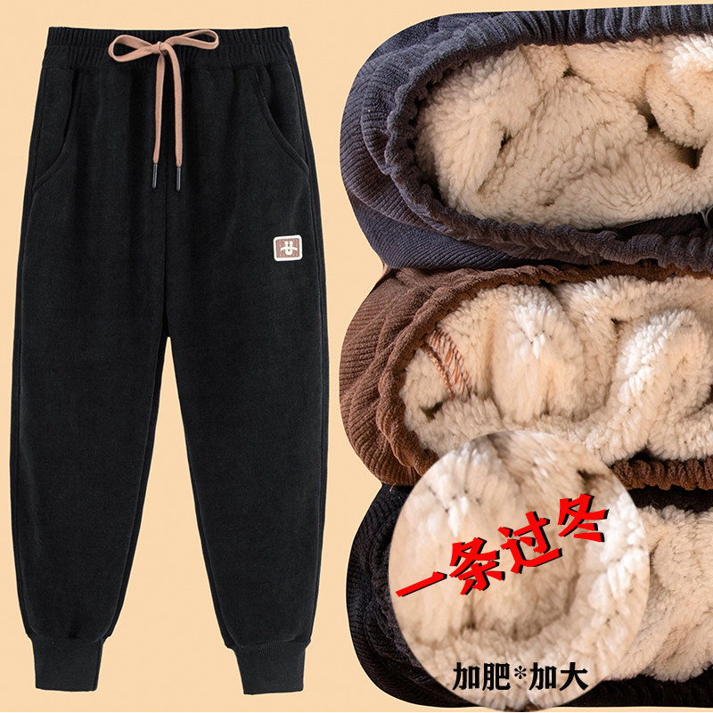 长裤灯芯绒冬裤加肥加厚胖男童