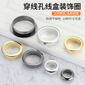 电脑办公桌面穿线圈孔塑料非金属盖板装 饰圈过线保护套洞口线孔盖