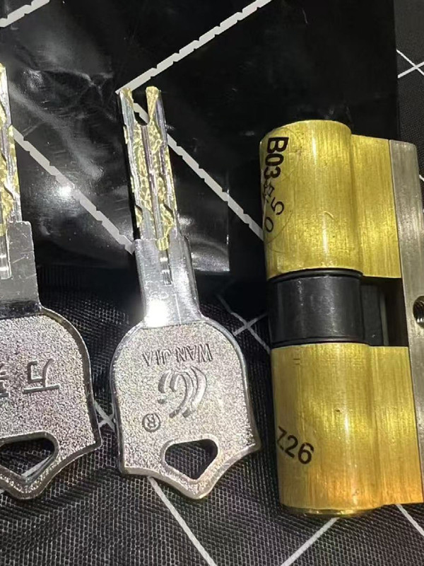 (清库存)万嘉全铜C级防盗门大门铁门带钥匙锁芯大门锁锁具配件