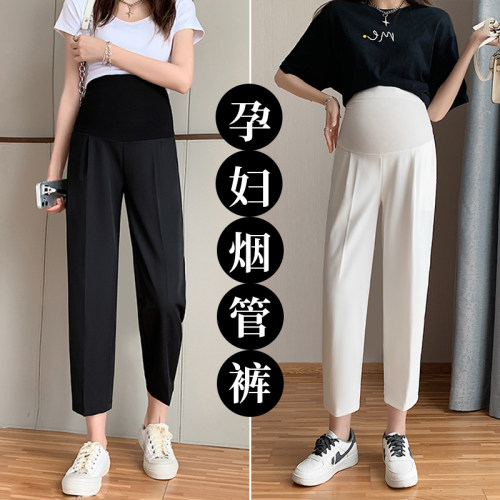 孕妇裤子女秋冬款加绒春秋外穿孕早期202L2新款秋季西装烟管裤秋