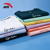 Anta Women ngắn tay 2019 hè mới cổ tròn thoải mái thấm mồ hôi ngắn Áo thun thể thao giản dị 96928148 - Áo phông thể thao áo ba lỗ gymshark
