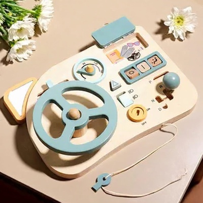 蒙氏早教教育方向盘模拟忙碌板