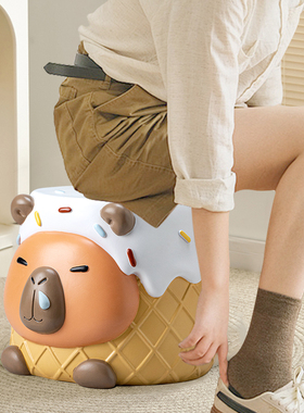 客厅玄关卡皮巴拉趣味换鞋凳