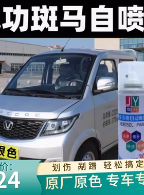 成功斑马皮卡银色自喷漆银灰色油漆汽车划痕碰生锈亮光修复原厂漆