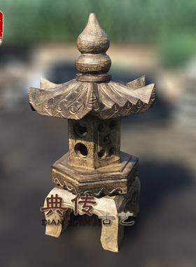 仿古日式景观照明镂空做旧石灯笼