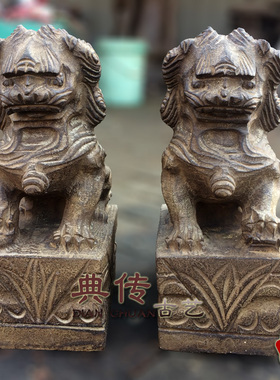 仿古石雕清明墓地北京小狮子摆件