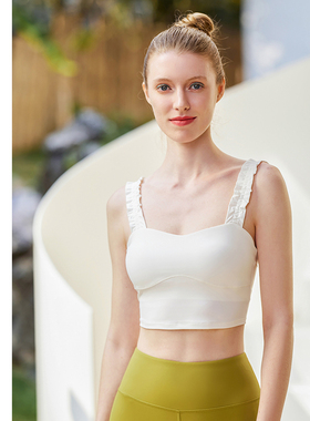 凡圣瑜伽低强度可外穿背心时尚简约短上衣健身运动内衣女FY12204