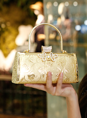 镶钻压花小巧精致时尚礼服包新品旗袍名媛包KTV小妹DJ公主包