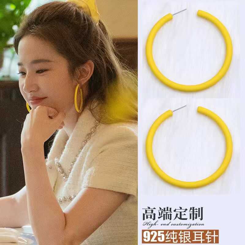 大圈圈气质网红夸张耳饰小众设计