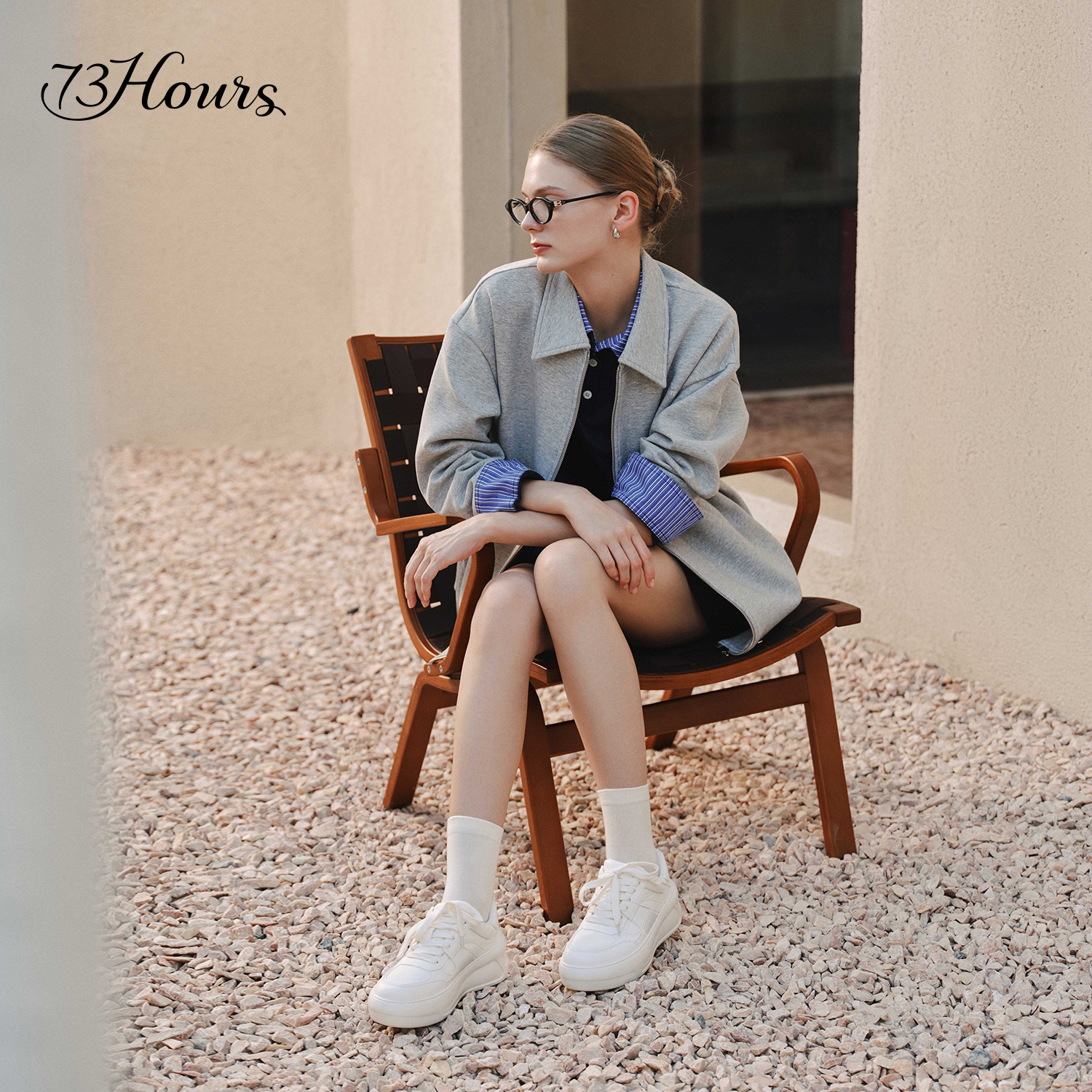 73hours厚底运动休闲鞋板鞋