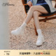 长腿滤镜2025秋季 板鞋 新款 73hours女鞋 时尚 小白鞋 厚底运动休闲鞋