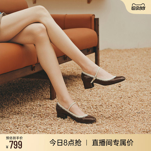 73hours复古法式贵气玛丽珍鞋