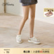 73hours女鞋 休闲鞋 小熊玩偶春秋新款 透气小白鞋 厚底鞋 赵丽颖同款