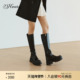 关晓彤同款 显瘦厚底长筒靴骑士靴 新款 73hours女鞋 直拍封面25冬季