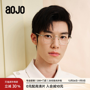 AOJO镜架 金属多边形框眼镜男女可配近视镜 AJ108FH609