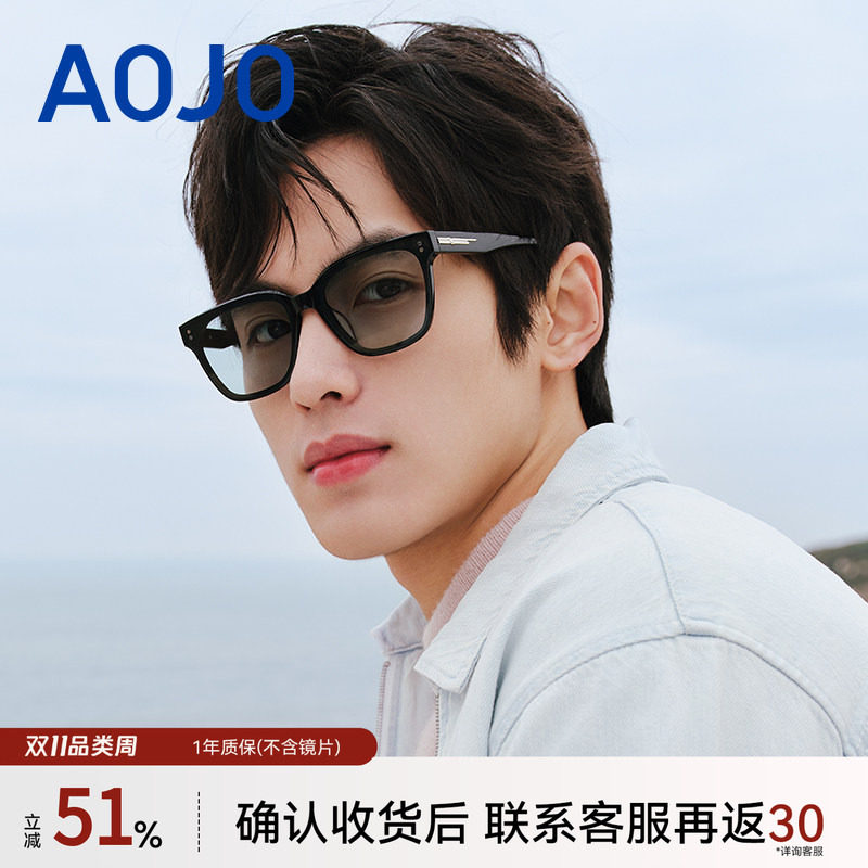 AOJO澳镜墨镜防紫外线太阳镜偏光男女遮阳防眩高清AJ105SK259