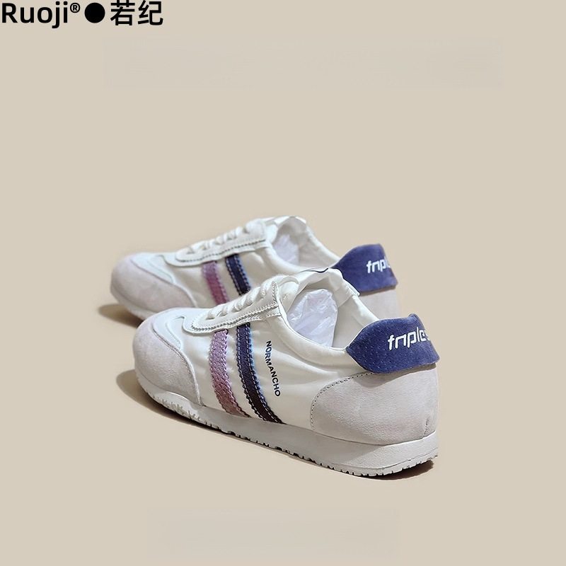 薄款单鞋春款透气阿甘鞋女鞋2025夏季新款网红休闲小白运动德训
