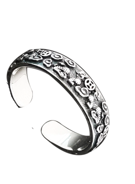 S925纯银戒指女中古貔貅小众指环