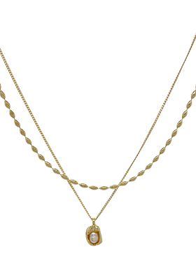 珍珠项链女轻奢小众锁骨链蛇骨链