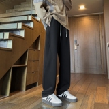 美潮重磅宝藏蓝卫裤双侧拼接微锥拖地长裤K9091P5588，男装休闲裤，星座914-1