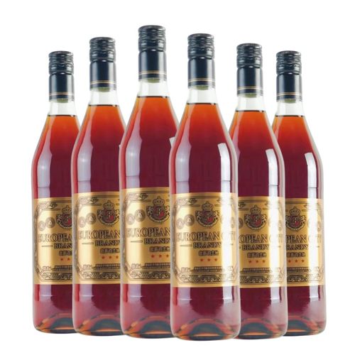 烟台白洋河欧邑三星白兰地烘焙烹饪洋酒40度700ml/瓶装包邮
