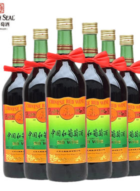 龙徽中华牌中国红葡萄酒女士甜酒日常配餐果酒13.5度750ml/瓶装
