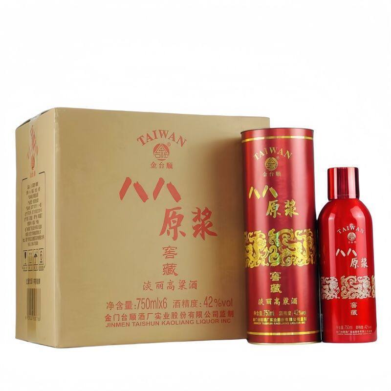 金台顺八八原浆窖藏高粱酒42度浓香型白酒750ml*6瓶整箱礼盒装