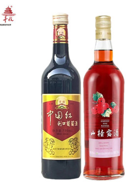丰收牌中国红利口葡萄酒山楂露酒女士果酒日常配餐甜酒两瓶组合装
