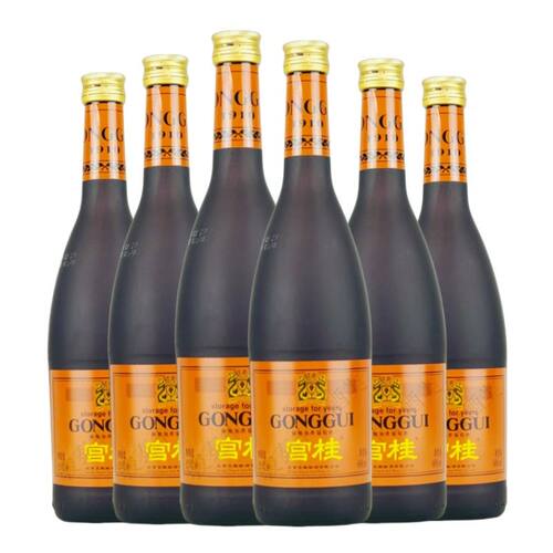 龙徽葡萄酒宫桂酒桂花酒女士甜酒红酒果酒13.5度600ml*6瓶装包邮