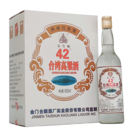 金台顺台湾高粱酒浓香型固态法白酒42度600mlx6瓶整箱装