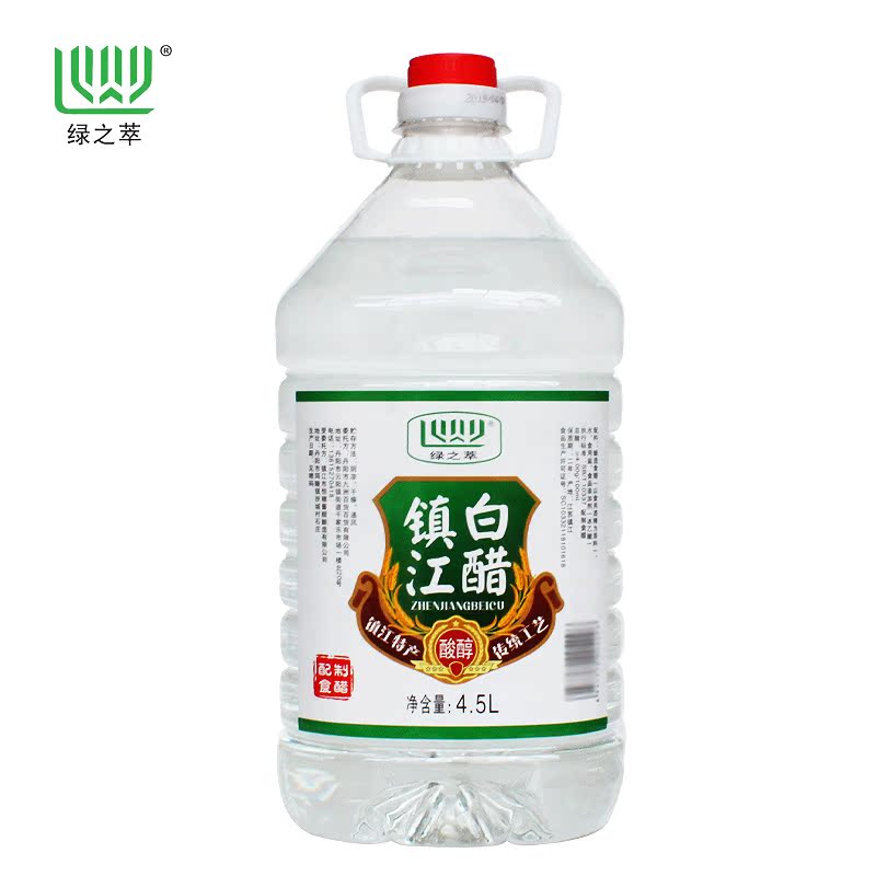 镇江4度白醋4.5升大桶实惠装9斤洗衣清洁去污洗脸 泡脚一桶包邮