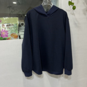 时尚 2025春季 新款 百搭连帽条纹卫衣女宽松休闲上衣1300