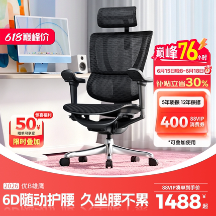 保友优b雄鹰 电脑椅人体工学椅家用护腰电竞椅办公座椅可躺靠背椅