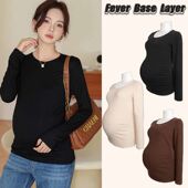 双面德绒保暖内搭纯色孕妈遮肚显瘦百搭潮卫衣绒衫 孕妇装 秋冬新款