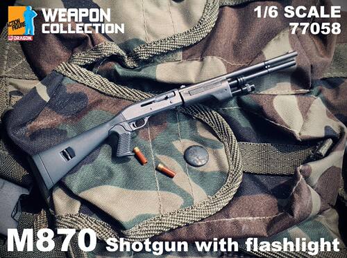威龙1/6美国雷明顿M870散弹枪  塑料武器模型兵人77058现货