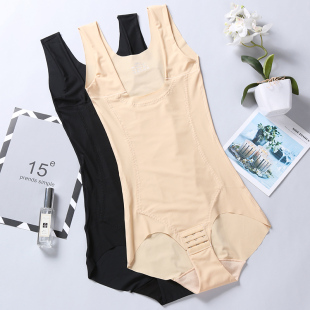 薄款 收腹收胃提臀修复束腰塑形衣美体衣女 产后无痕连体塑身衣大码