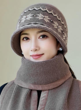 秋冬保暖时尚洋气女士毛线帽