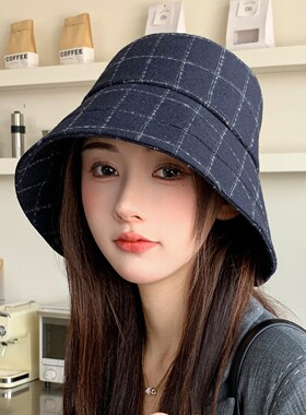 女秋冬新蝴蝶结后开叉大帽檐百搭