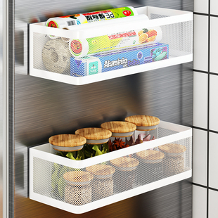 厨房冰箱贴磁吸置物架外侧面收纳筐盒磁力磁贴磁性免打孔缝隙挂篮