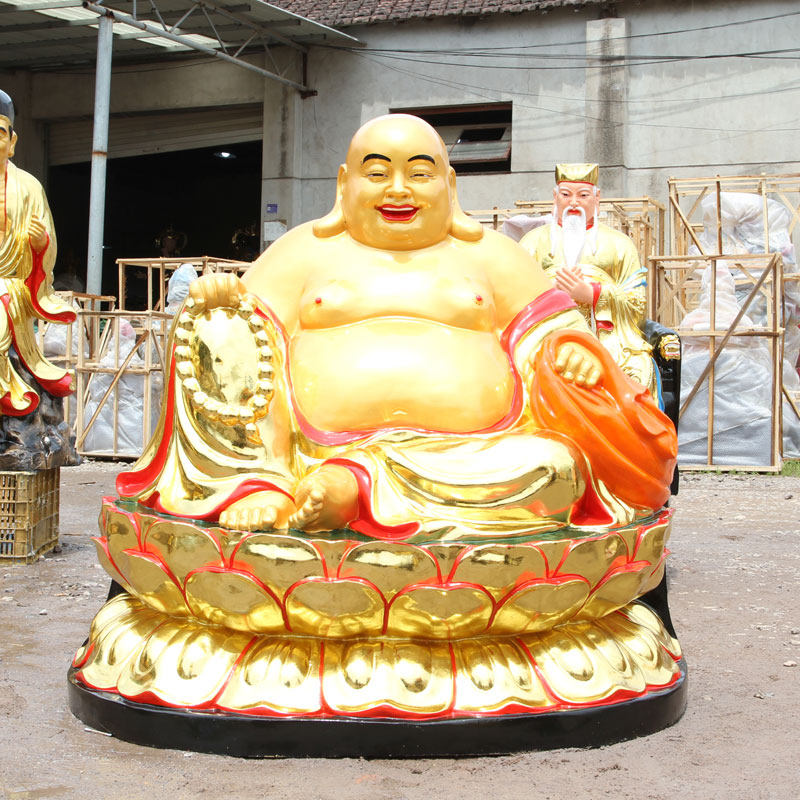 弥勒佛神像树脂玻璃钢佛像笑口常开佛堂寺庙供奉摆件大肚弥勒佛